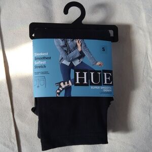 HUE💥New💥Black Super Smooth Denim Leggings
